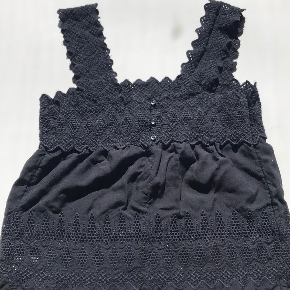 Black lace tank top. - Picture 2 of 4